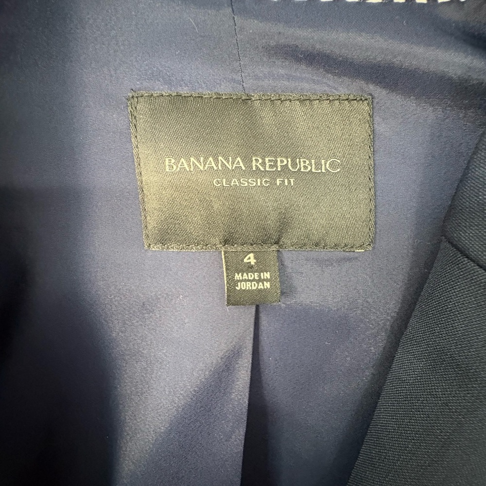 Banana Republic Navy Blue Single-Button Tailored Blazer Women’s Size 4 - Picture 2 of 5